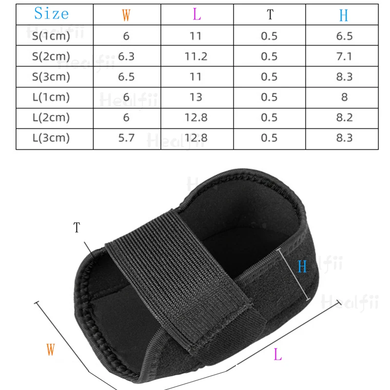 Heel Protective Sleeve Increased By 1 2 3 CM, Heel Pad Hook And Loop Silicone Anti-slip Half Pad Anti-cracking Foot