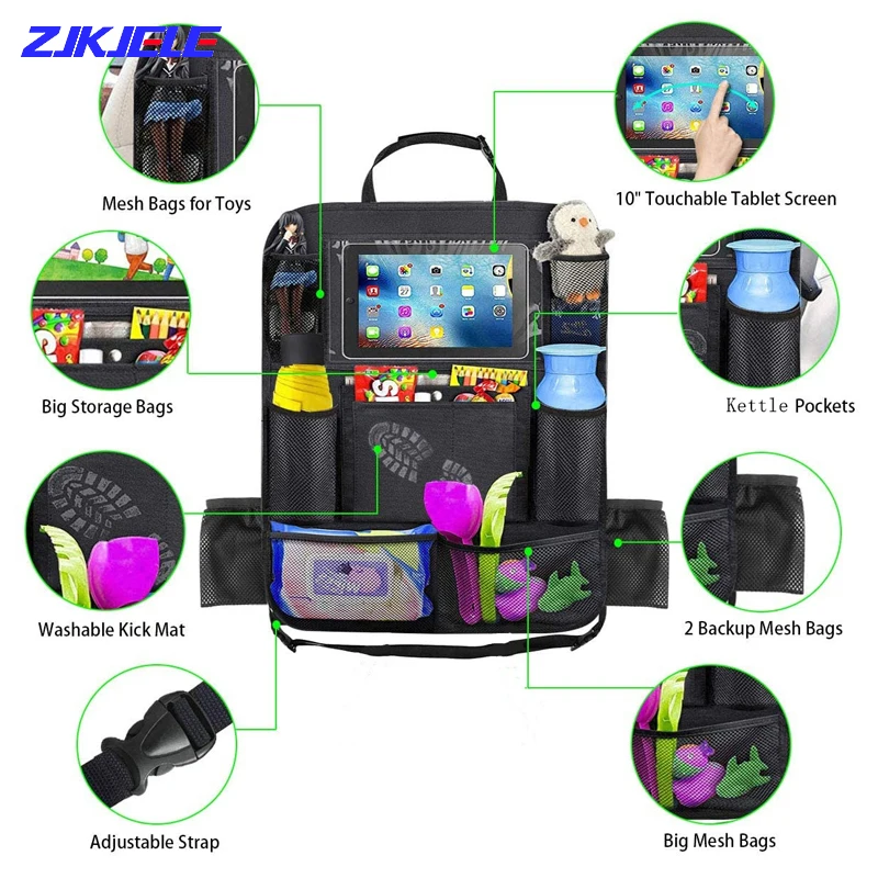 

Car Universal Seat Back Organizer Multi-Pocket Storage Bag Tablet Holder Automobiles Interior Accessory Stowing Tidying