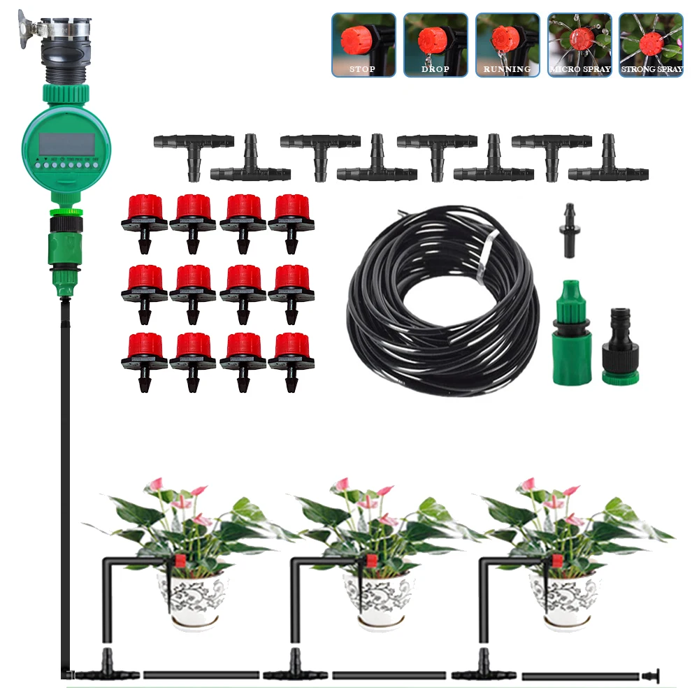 

Garden Water-Saving Sprinkler Drip Irigation System For Greenhouse Raised Flower Bed Patio 5-50 Meters Kit