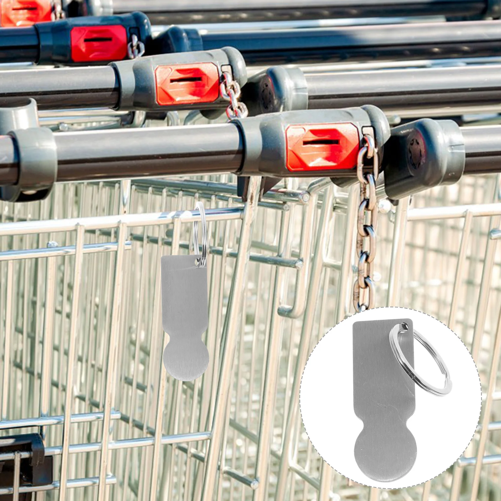

Sublimation Transfer Shopping Trolley Token Stainless Steel Blank Trolley Token