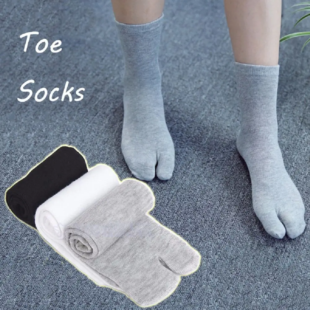 

Fashion Breathable Men Cotton Sandal Japanese Hosiery Split Toe Socks Two Fingers Socks Flip Flop