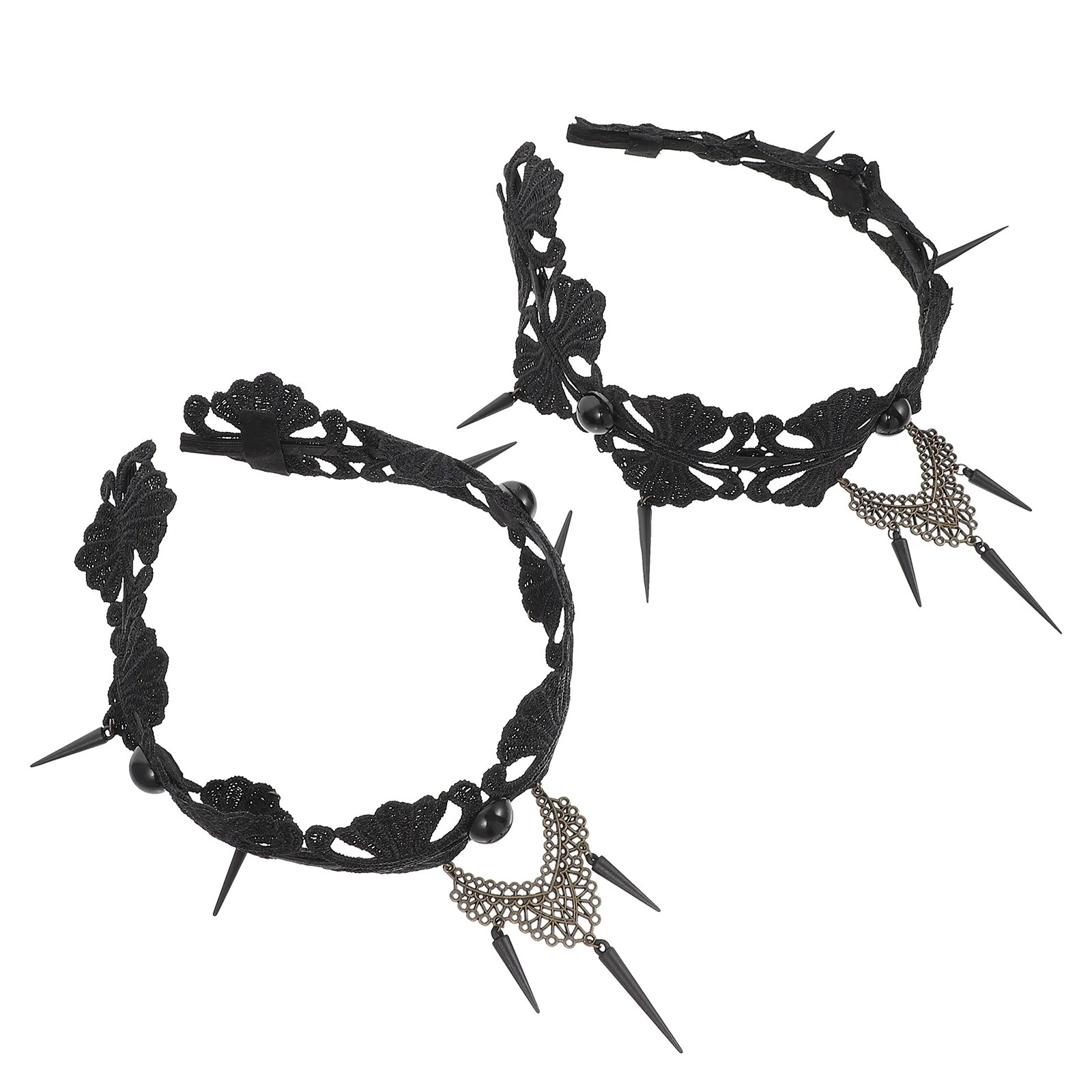 

Halloween Headband Headbands Headpiece Black Accessories Lace Lolita Gothic Hair Kids Cosplay Hoop Party Headdress Costume