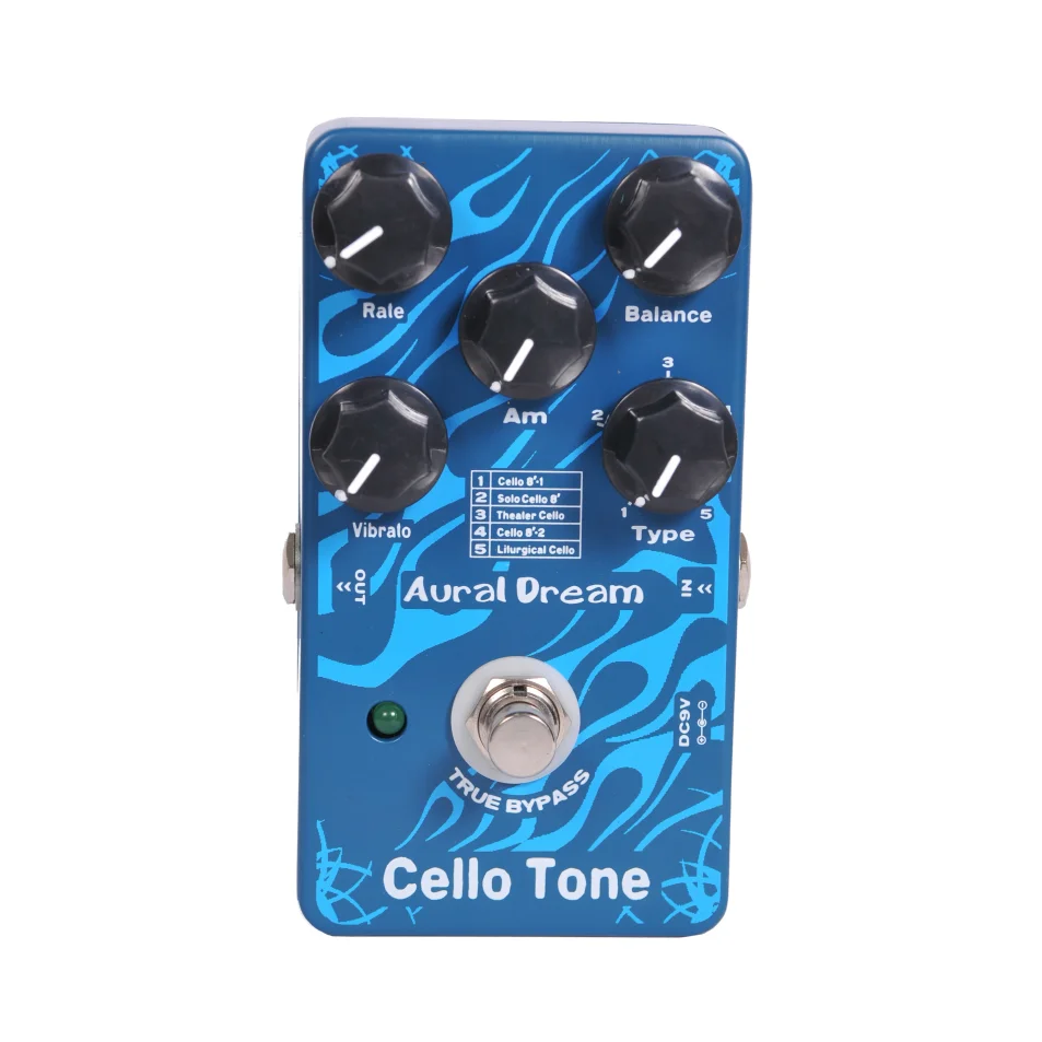 Aural Dream Cello Tone Synthesis Guitar Pedal Synth Mod Pitchshift Octave Harmony Vibrato Tremolo Rotaryspeaker Organ Effect