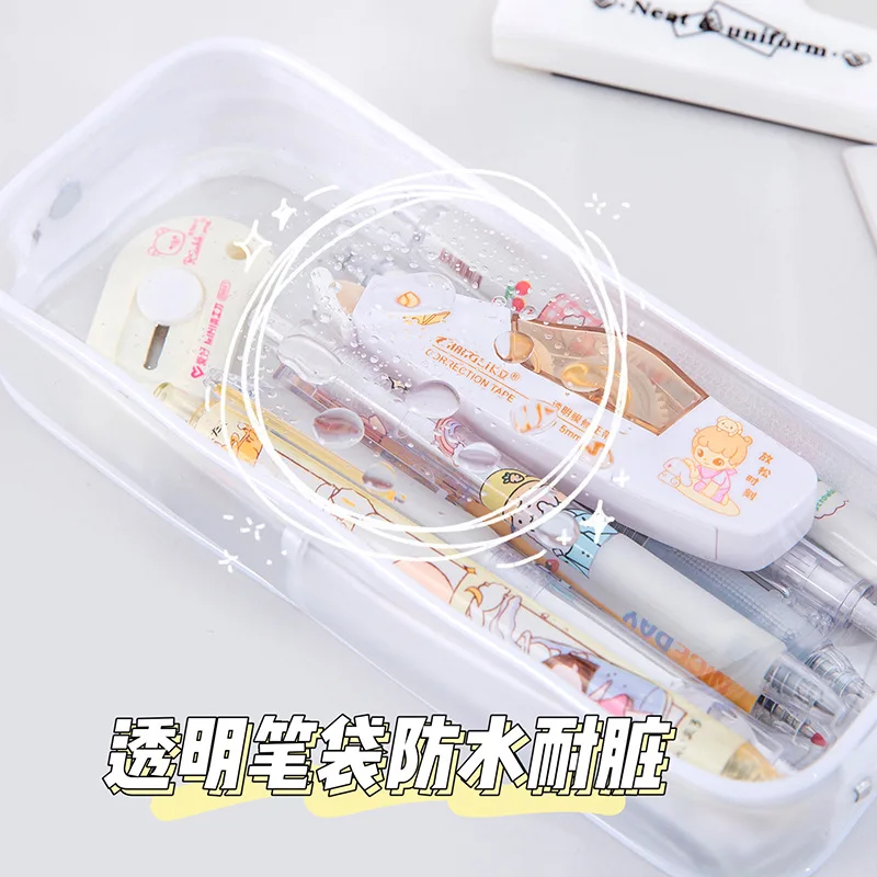 Прозрачный карандаш из ПВХ искусственная косметичка большой емкости