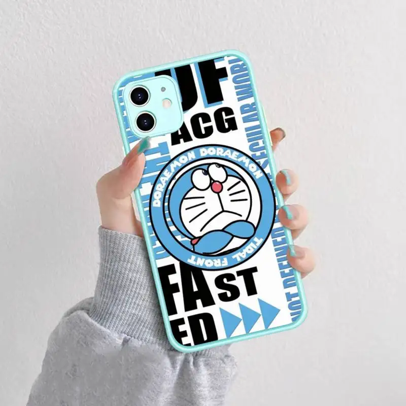 Cute D-Dora-emonS Phone Case for iPhone 14 11 12 13 Mini Pro Max 8 7 Plus X XR XS MAX Translucent Matte Cover