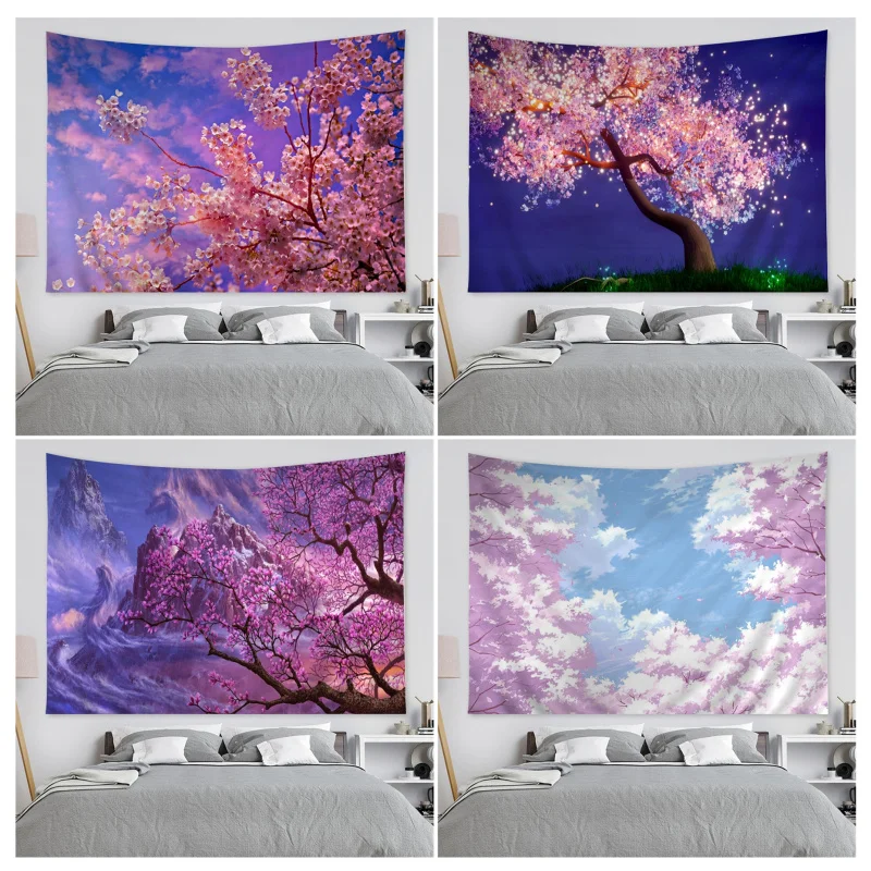 

Cherry Blossoms Tapestry Colorful Tapestry Wall Hanging Bohemian Wall Tapestries Mandala Wall Art Decor