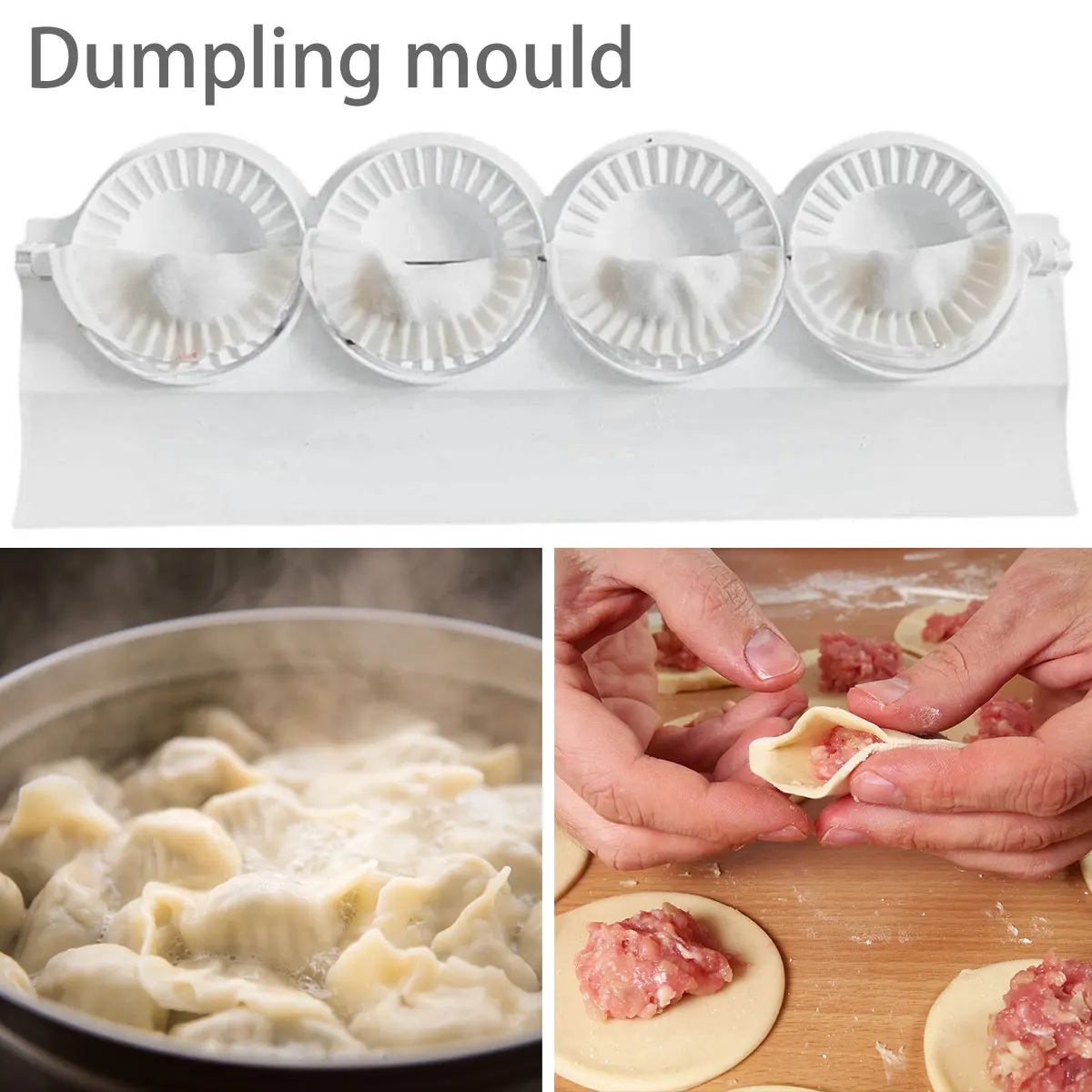 

Устройство для изготовления пельменей с 4 отверстиями, маркер для пельменей, пластиковый многоразовый инструмент для изготовления пельмен...