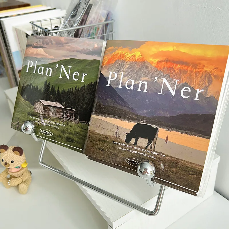 

1pc Korean INS Simple Landscape Journal Book Student Schedule Planning Notebooks Kawaii Stationery Office School Supplies