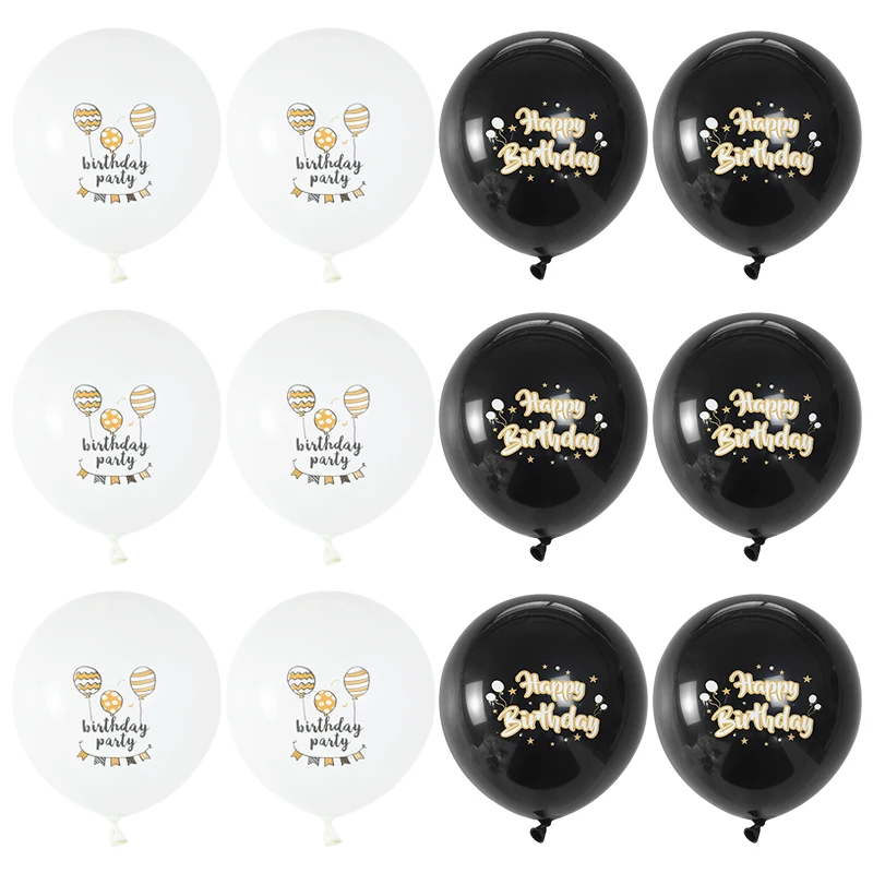 10 шт. 12 дюймов латексные шары с принтом С Днем Рождения гелиевые для детского душа