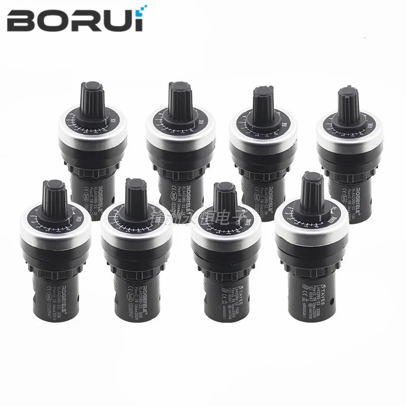 Фото LA42DWQ-22 1K 2K 5K 10K 20k 50k 500k 22mm Diameter Pots Rotary Potentiometer Converter Governor Inverter Resistance Switch №2