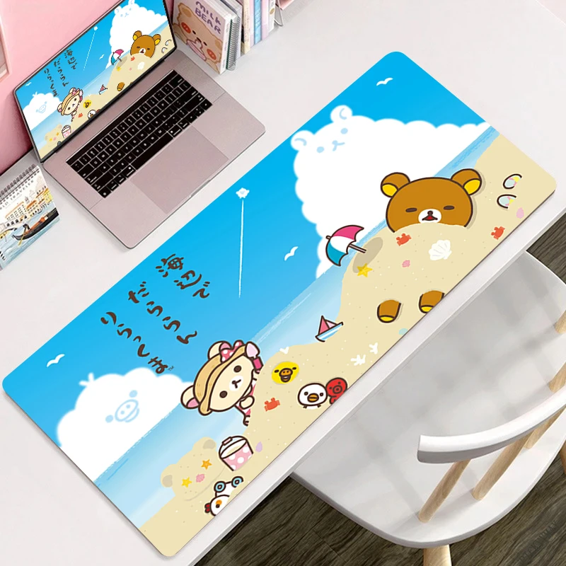 Милый Настольный коврик Korilakkuma Rilakkuma Kawaii Большой Коврик для мыши клавиатуры
