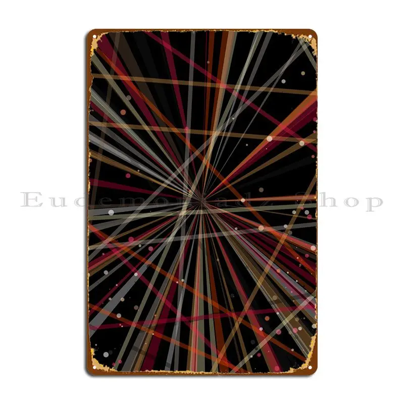 

Universe Colorful Lines Metal Signs Create Pub Mural Printed Garage Tin Sign Poster