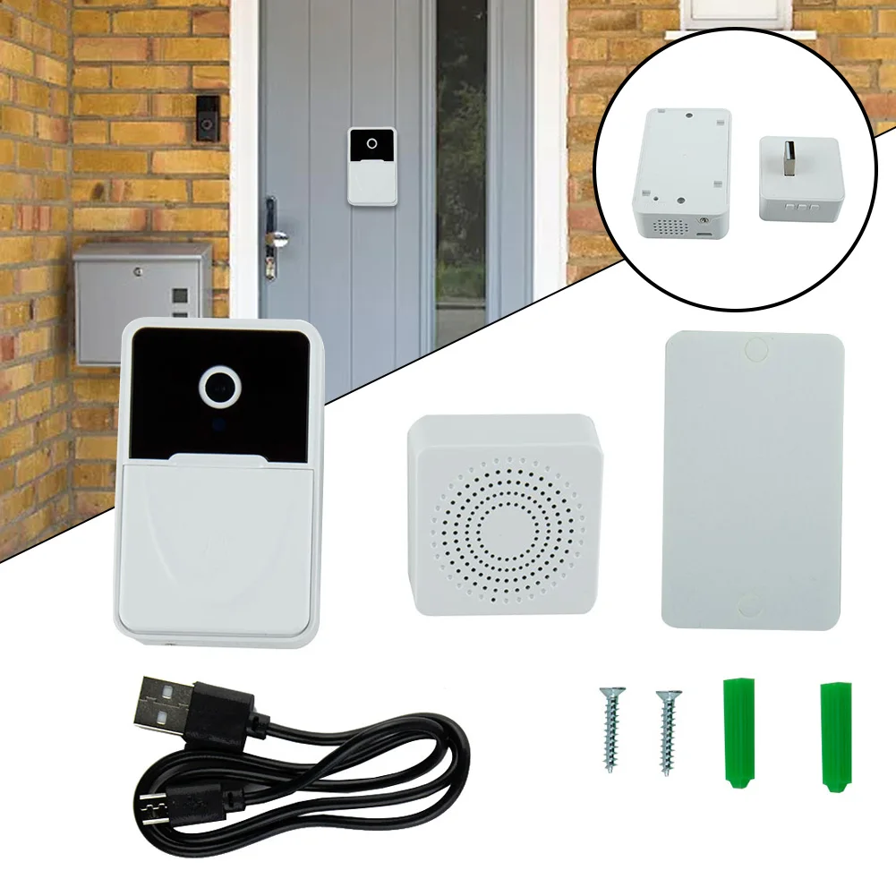 

Smart Wi-Fi Wireless Remote Door Bell Video Doorbell Camera 1080P Intelligent Visual IP65 2.4GHz Announcement Digital Viewer