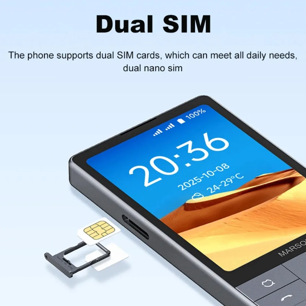 Фото Смартфон QIN F25 с Google Play, 3.54-дюймовым экраном, 6 ГБ ОЗУ + 128 ГБ ПЗУ, 2700 мАч, русской, ивритской и арабской клавиатурой, 4G LTE, Android 14 №2