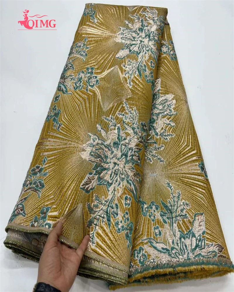 OIMG 2023 Новый жаккард парчовая французская африканская кружевная ткань из органзы