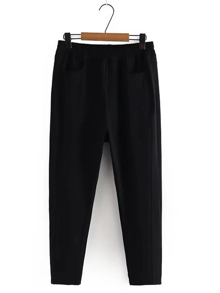 

Plus Size Women's Clothing Pants Elastic Waist High Elasticity Solid Color Pencil Pants Plus Size 4XL-7XL Spring Autumn Pants