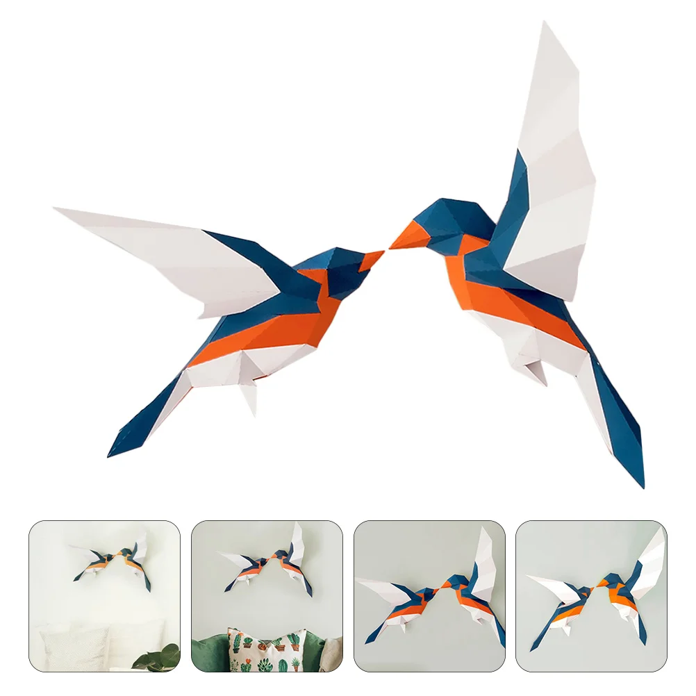 

Wall-mounted Paper Bird Decor Wall Decor 3D Paper Model for Living Room Decorative pendants the house Birds decoration