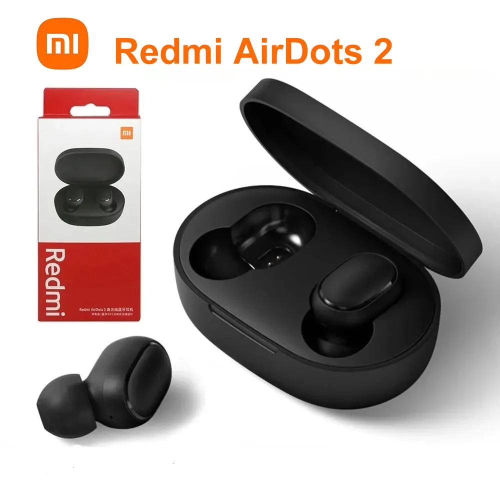 

100% Original Xiaomi Redmi Airdots 2 TWS Bluetooth 5.0 Gaming Earphones Wireless Headphones Headset With Mic AI Control