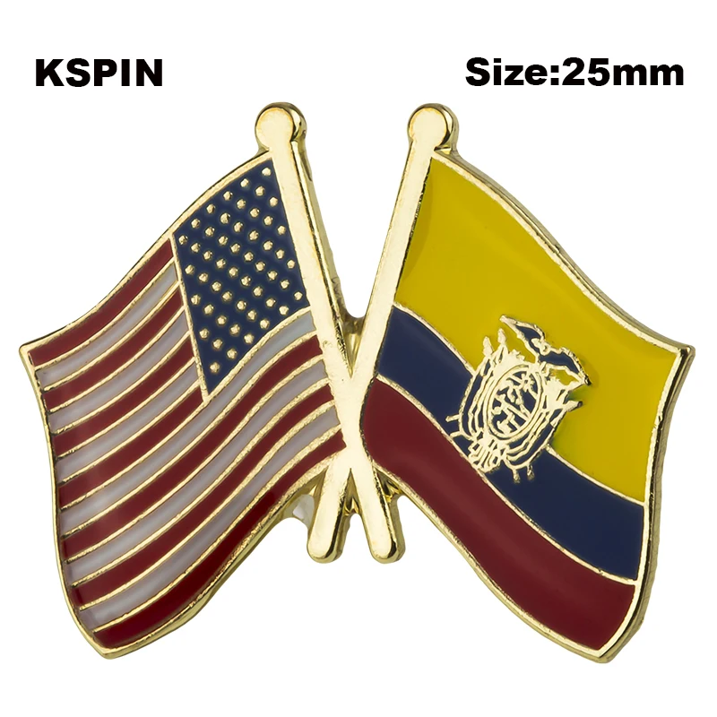 

U.S.A.& Ecuador Badge Pins Badge Brooch Badges on Backpack Pin Brooch