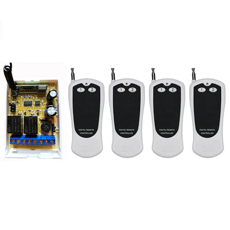 Беспроводной пульт дистанционного управления DC12V DC24V 2CH 500 м дальнего действия RF