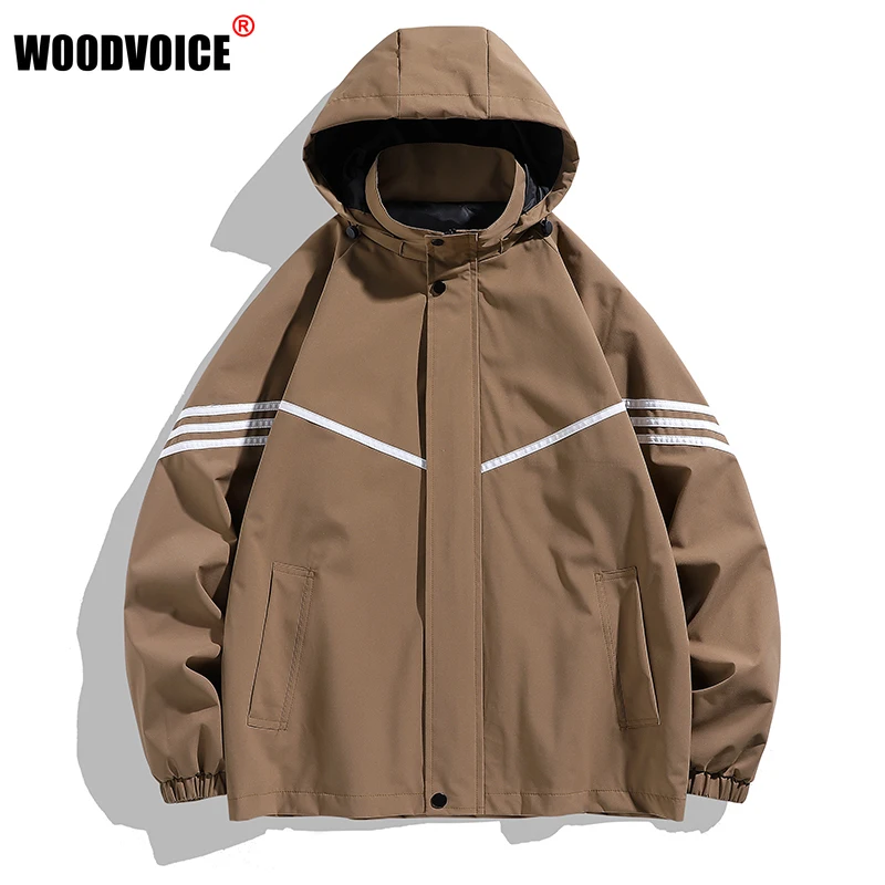 

Американские уличные мужские куртки однотонные в полоску Свободные куртка с капюшоном Весна Осень Хип Хоп корейская мода унисекс размер M-4XL