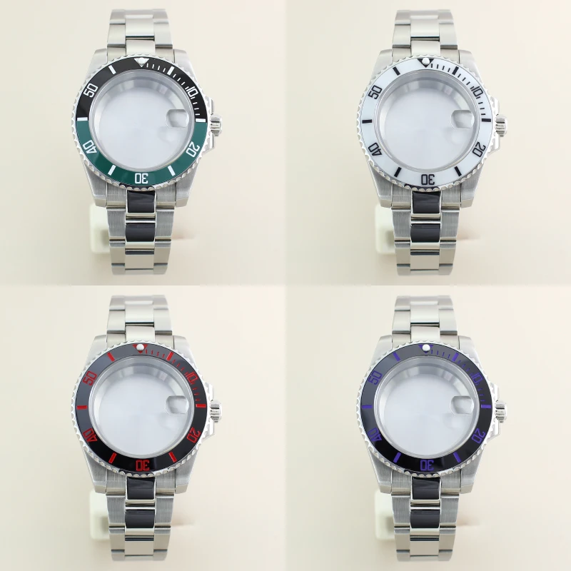 Корпус часов 40 мм + ремешок керамический безель для Seiko nh34 nh35 nh36 nh38 Miyota 8215 ETA 2824