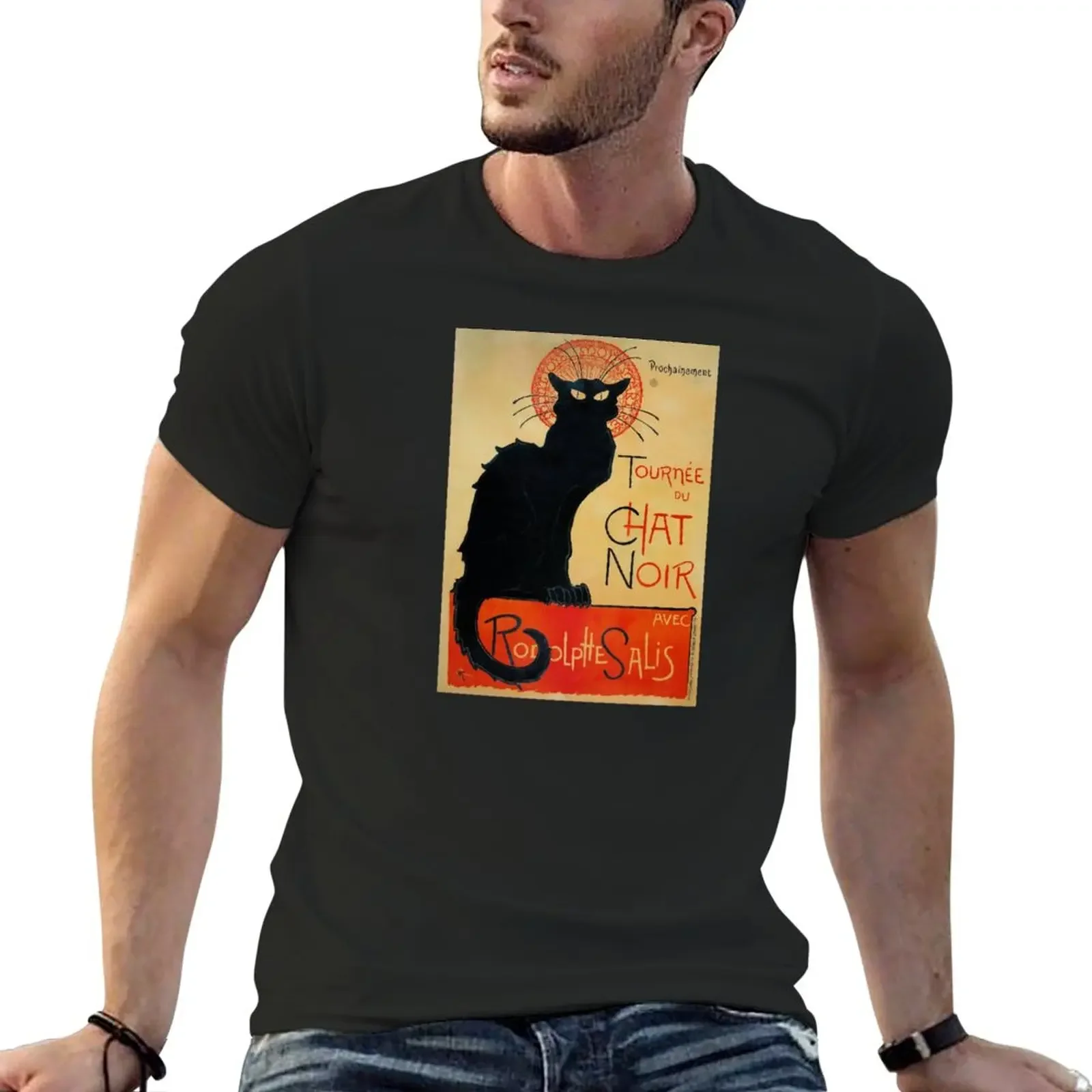 Новый Tournee du Chat Noir от Théophile Steinlen винтажная французская рекламная футболка с