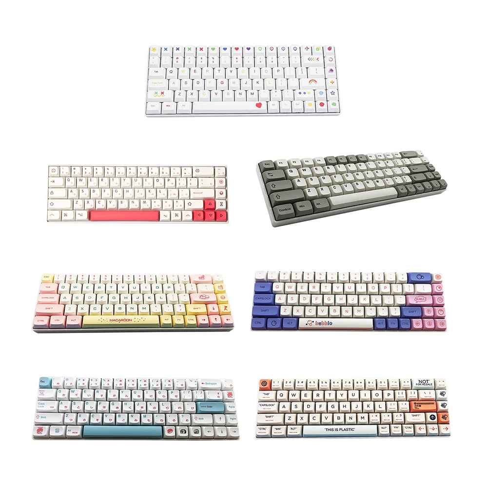 

127pcs Mechanical Keyboard Keycaps XDA Height Keycap Set for MX Switches Color pen keycaps Purple Series Key Caps