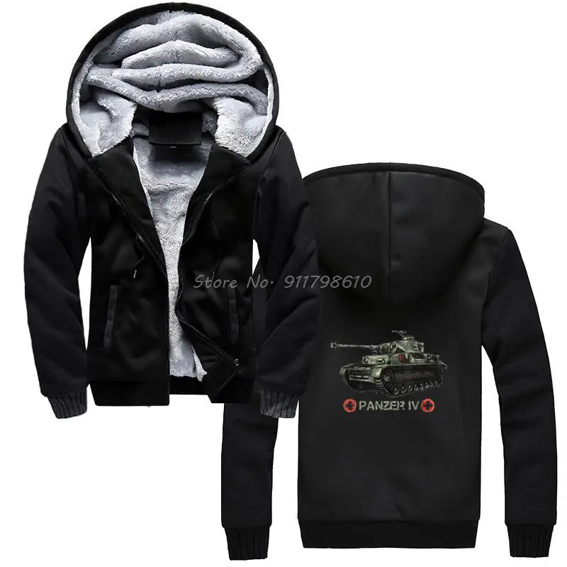 

World War 2 German Tank Panzer Iv Gift Hoodie Fashion Men Hooded Winter Thickening Keep Warm Sweatshirt Streetwear Harajuku