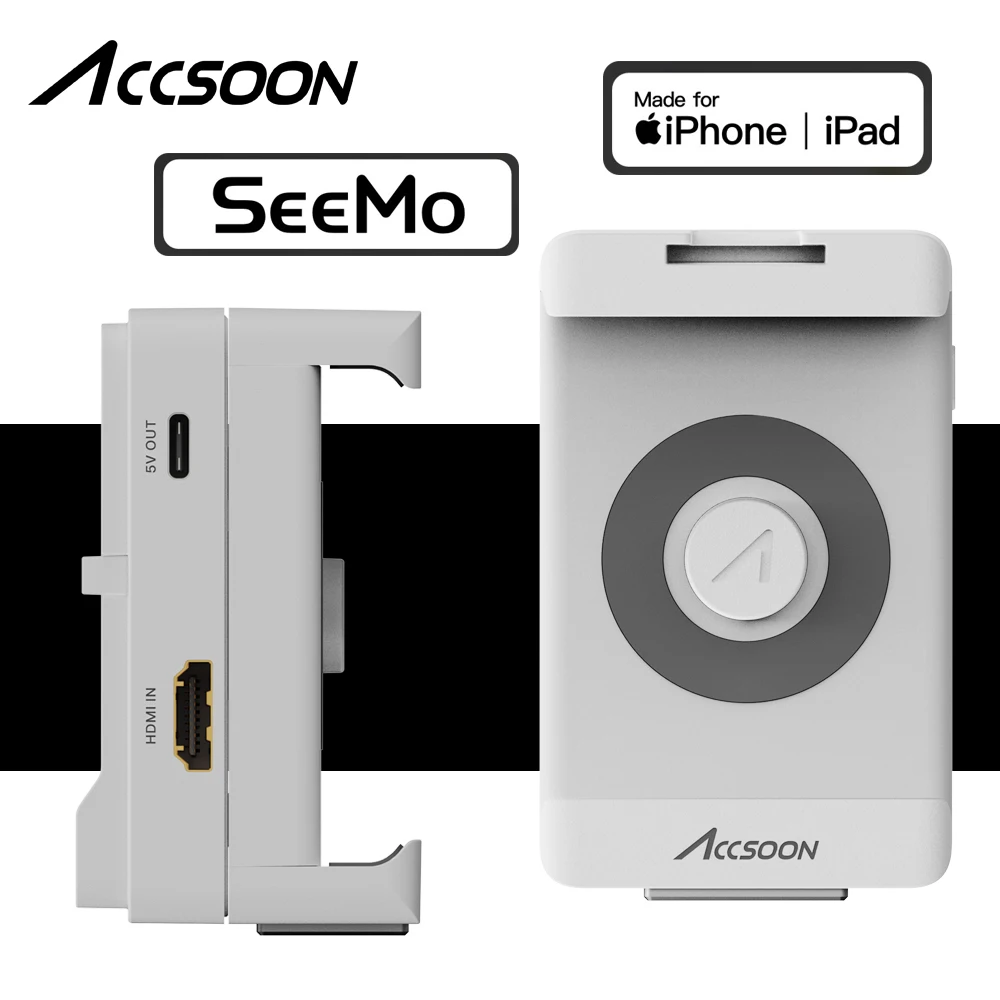 

Original Accsoon SeeMO Video Transmitter for iPhone iPad Monitoring Recording Steaming Monitor Camcorder For Youtuber Vlog Video