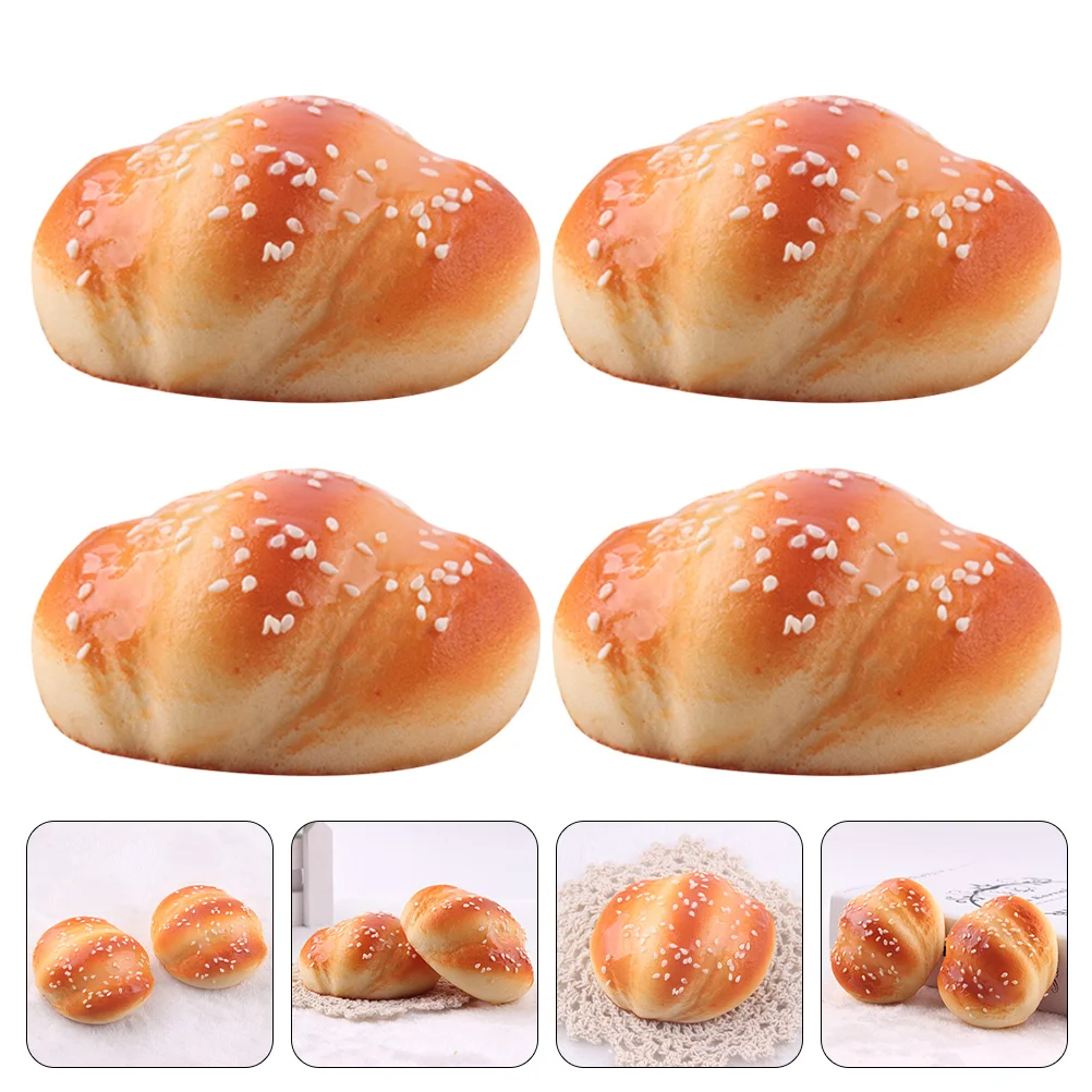 

Simulated Bread Fake Model Simulation Realistic Food Sesame Chic Photo Prop Decoration Ornament Croissant Toast