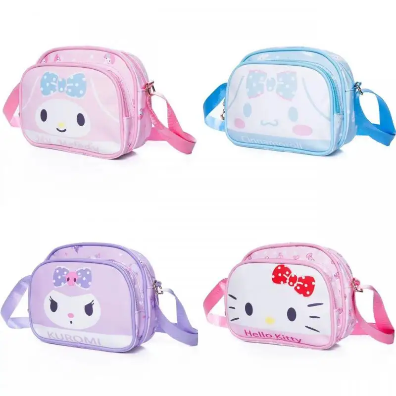 

Kawaii Anime Sanrioed Cinnamoroll Kuromi Cute Cartoon Coin Purse Cosmetic Bag Shoulder Bag Hello Kittys My Melody Messenger Bag
