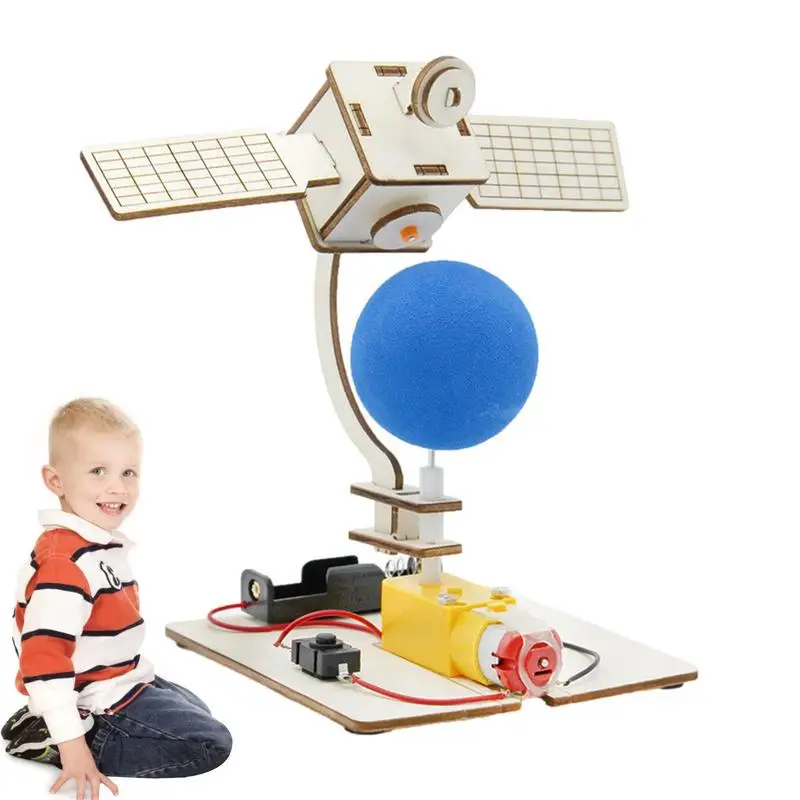 

Orbiting Space Satellite Toy DIY Hand-Assembled Science Toy DIY Educational Craft Kit Brain Game Space Model Boy Toy For Kids Bo