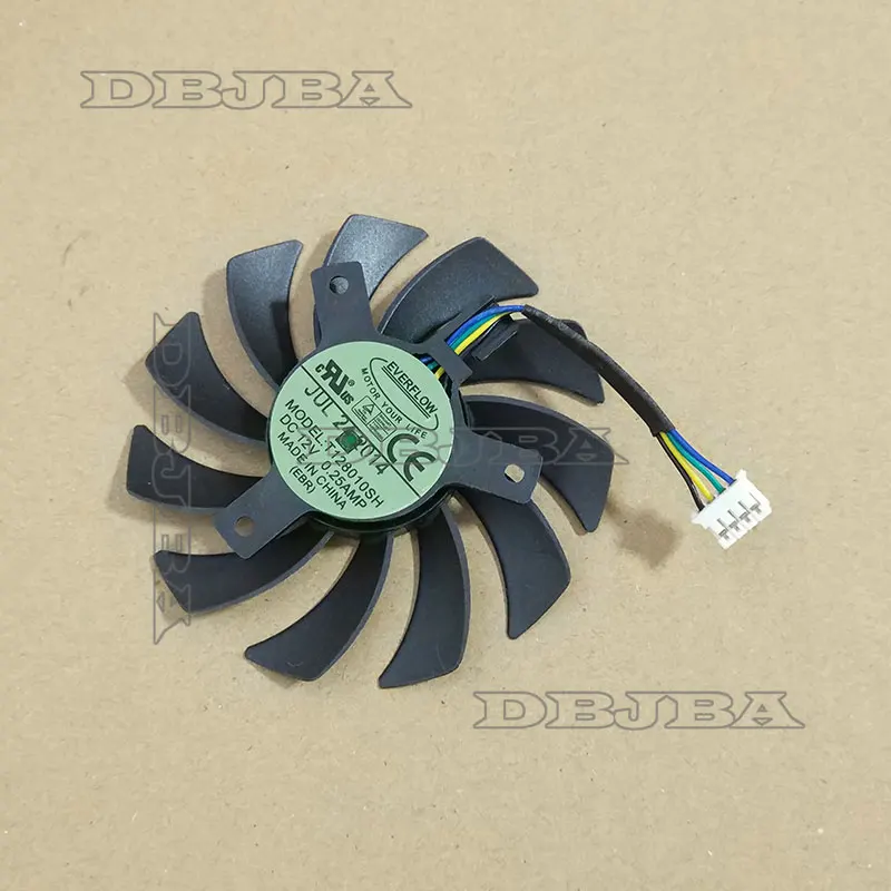 Вентилятор охлаждения для видеокарты ASUS T128010SH, 4 контакта, постоянный ток, 12 В, 0,25 А