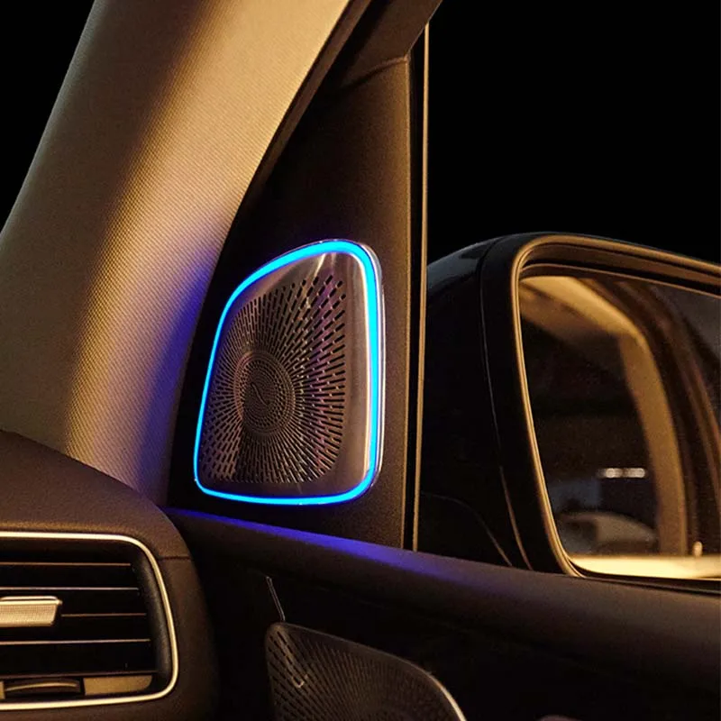 

Suitable for Mercedes-Benz 2020 New GLE Berlin A-pillar Tweeter Cover Luminous Horn Cover Synchronous 64-color Ambient Light