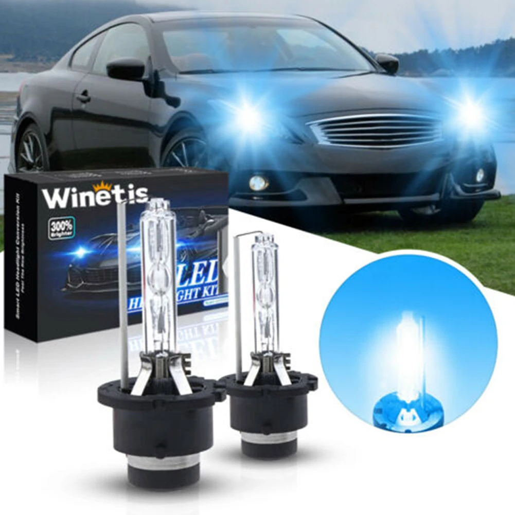 

2pc Car Lights Bulbs D2S HID 8000K Headlight Bulbs 35W For Infiniti G35 2005-08 G37 2008-14 Coupe Sedan D2S Xenon Bulbs Parts