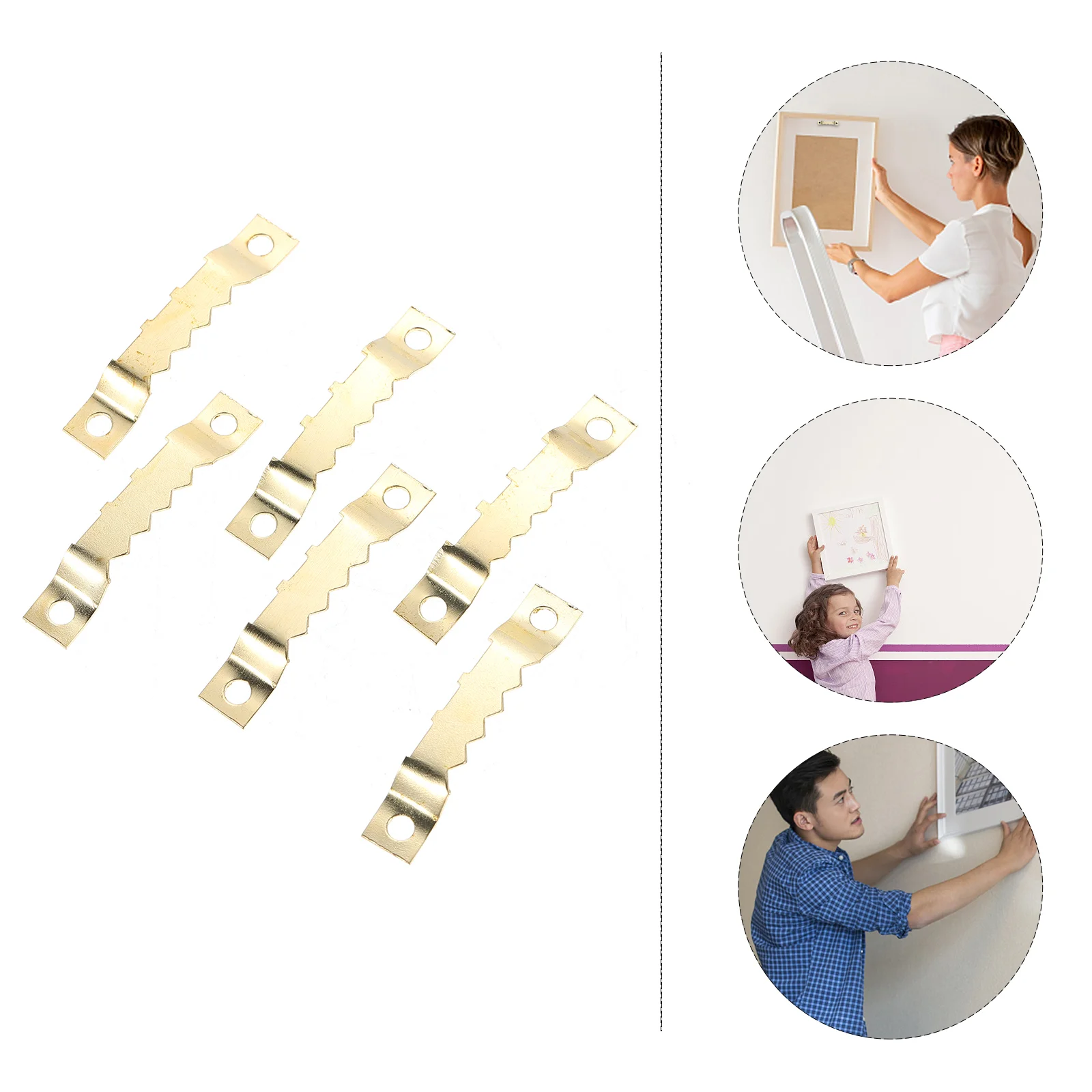 

1000 Pcs Sawtooth Hangers Bulk Double Sided Picture Frames Hanging Hardware Wall Mounted Clothing Rack Wire Kit Hook