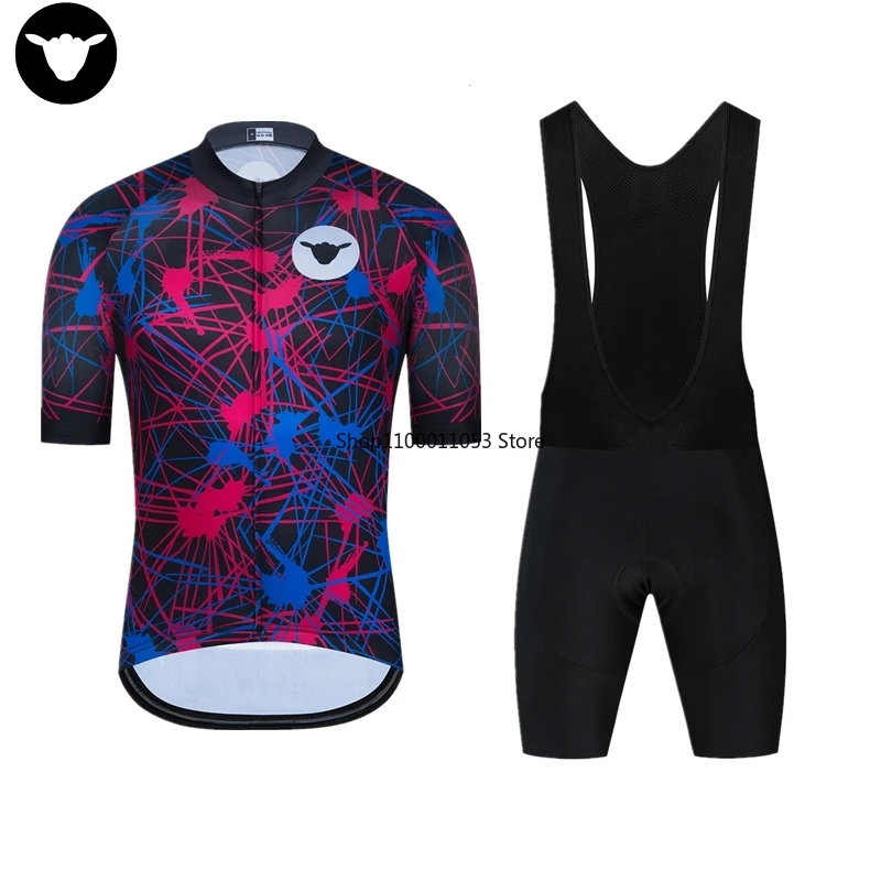 

2021 Cycling Jersey Set Summer Men Outdoor Sports Cycling Clothing Quick Dry Bike Clothes Breathable MTB Bicycle Cycling Suit