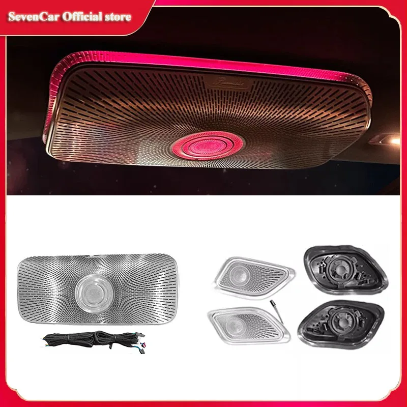 

For Mercedes Benz S-Class W223 S400 S450 S480 64 Colour LED Car Roof Illuminated Speaker 4D Rotating Tweeter Cover Horn Lamp