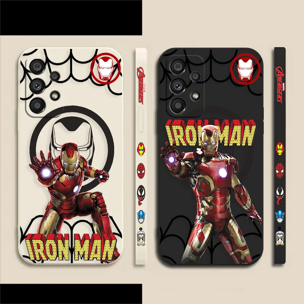 

Marvel Avengers Iron Man Phone Case For Samsung Galaxy A72 A71 A53 A52 A51 A42 A33 A32 A31 A23 A22 A21S 4G 5G Colour Liquid Case