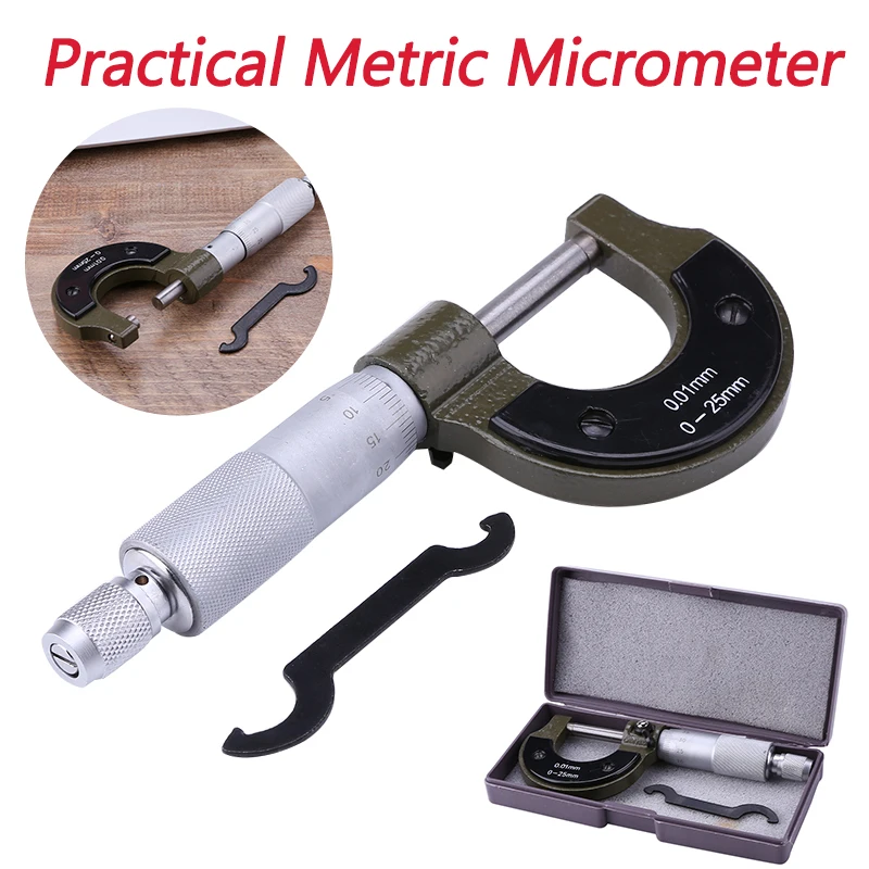 

0-25mm Outside Micrometer Caliper Precision Gauge Vernier Caliper Measuring Tools Micrometer High-precision Gauging Tools