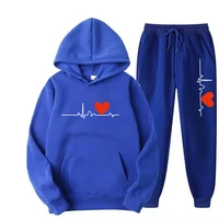 two piece set men women hoodies and pants female tracksuit hooded sweatshirt causal autumn winter outfits suit clothes