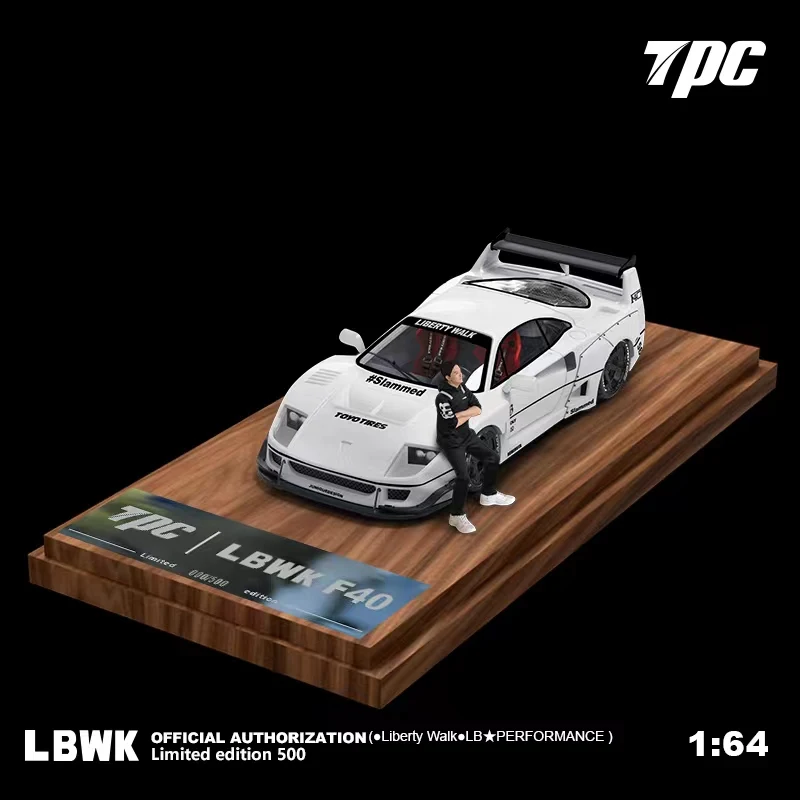 

(Pre-Order) TPC 1:64 LBWK F40 white Diecast Model Car