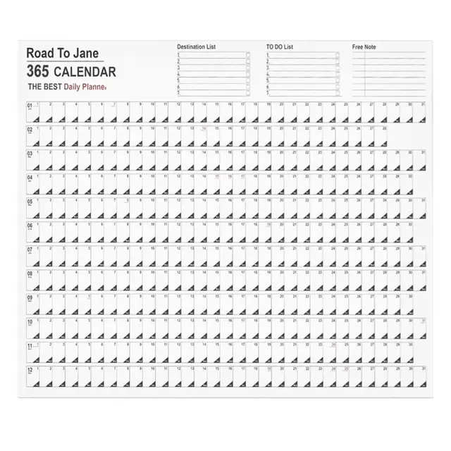 Календарь с плакатом, простой в записи, утолщенный календарь с расписанием,  2023, 365 дней, плакат, календарь, планировщик, 1 набор | AliExpress