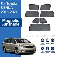 for toyota sienna 2009 2019 magnetic car sunshade visor front rear windshield mesh frame curtain side window sun shade shield