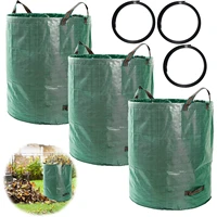 reusable garden waste bags folding yard leaf bag for gardening lawn weeds grass compost containers storage garbage bags