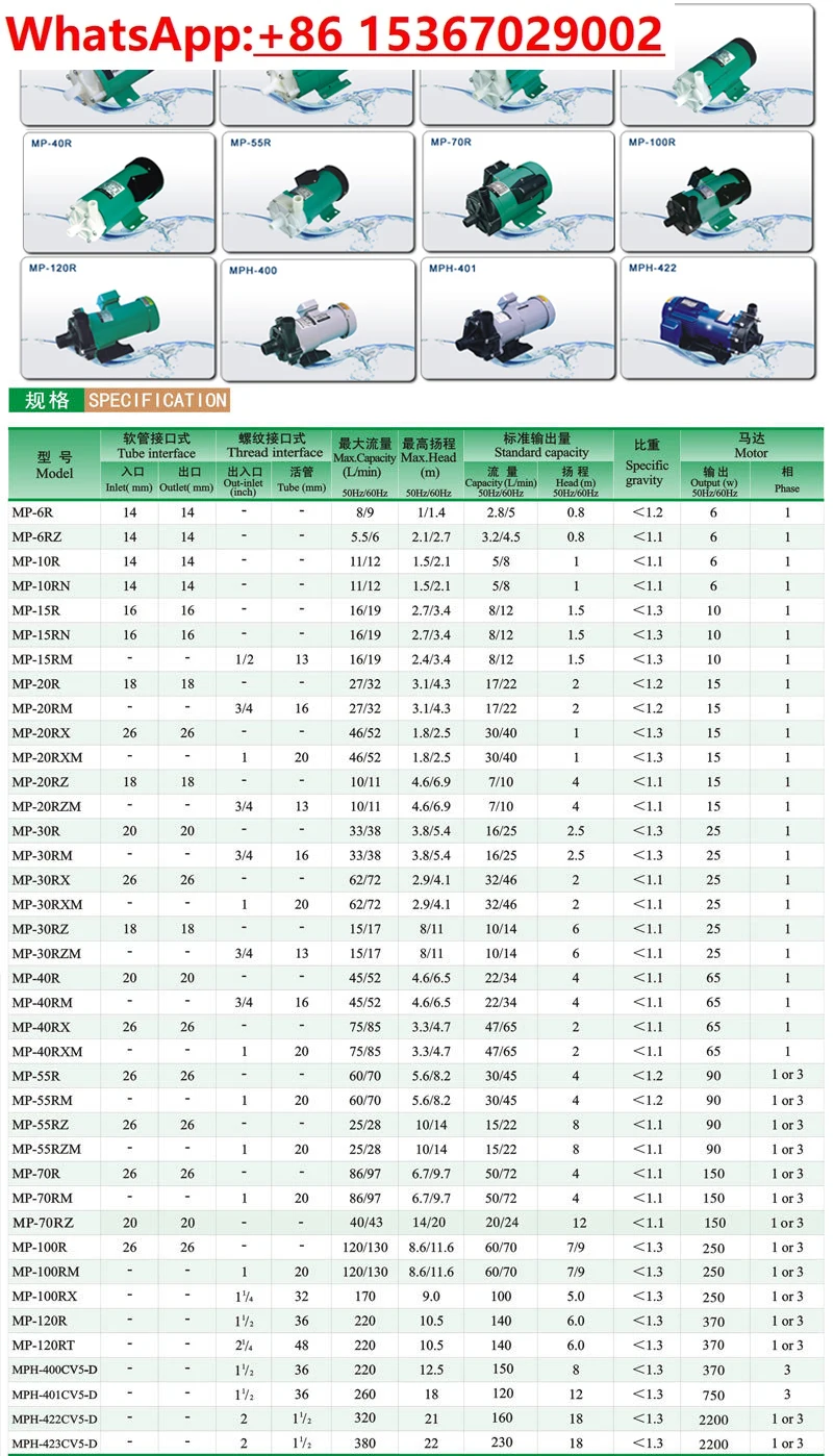 Wenzhou/Shanghai New Xishan MP-30RZ MP-30RZM циркуляционный насос с магнитным приводом высокой