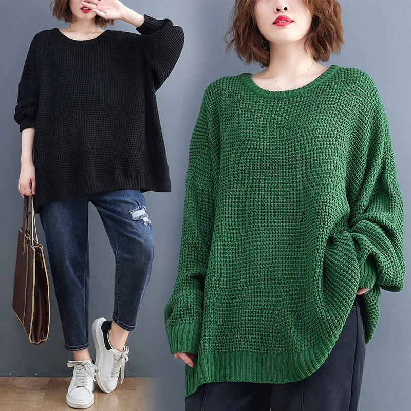 

O Neck Oversized Mini Knitted Women Sweater Dress 2021 Autumn Winter Long Sleeve Elegant Street Casual Loose Dresses