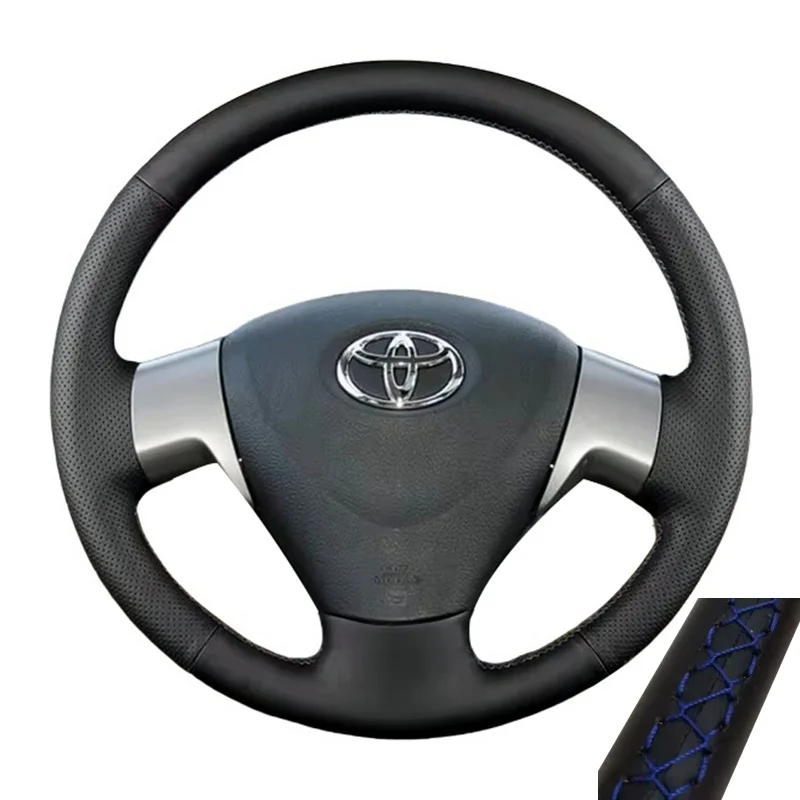 

Сшитый вручную кожаный чехол на руль автомобиля из микрофибры для Toyota Corolla 2009-2013 Auris 2007-2009 Matrix 2009-2010