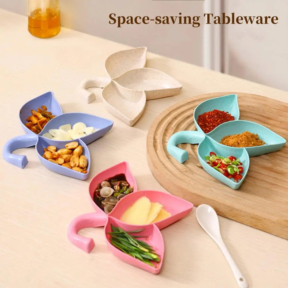 Dish Seasoning Container For Korean Bbq Hot Pot 3 Grids Home